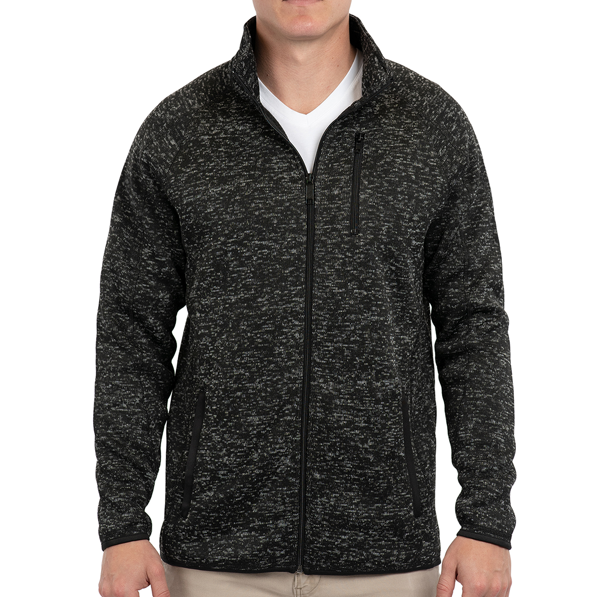 Burnside Men&#39;s Sweater Knit Jacket-HIT